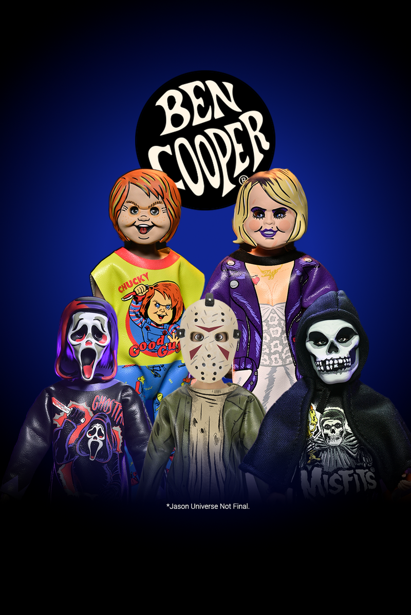 Ben Cooper Costume Kids Collection - Series 13 Costumed Action Figure Bundle (Chucky, Tiffany, Ghost Face, Jason & The Fiend)