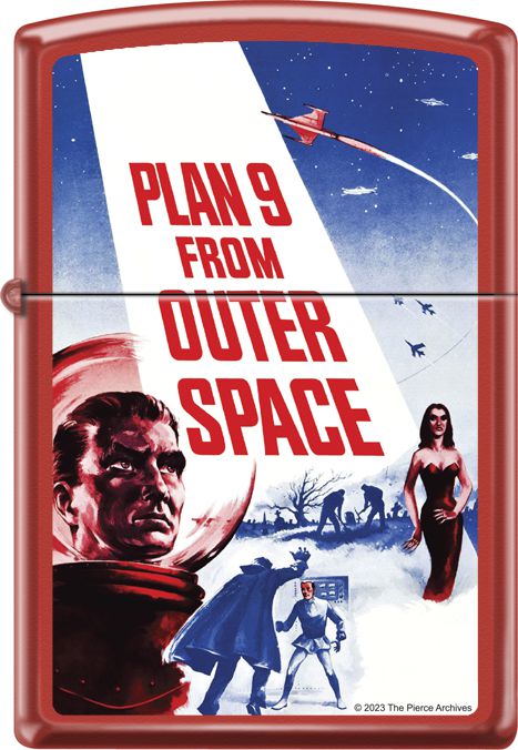 Plan 9 from Outer Space Zippo Lighter – Red Matte – Official Cult Classic Movie Collectible – Made in USA