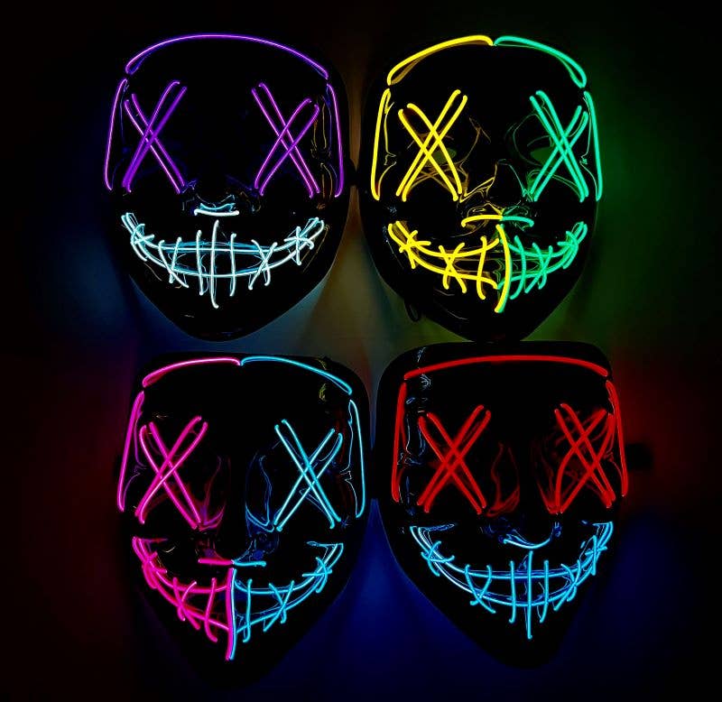 Light Up X Eyes Random Color Mask