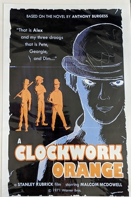 Malcolm McDowell Autographed Clockwork Orange Mini Poster B