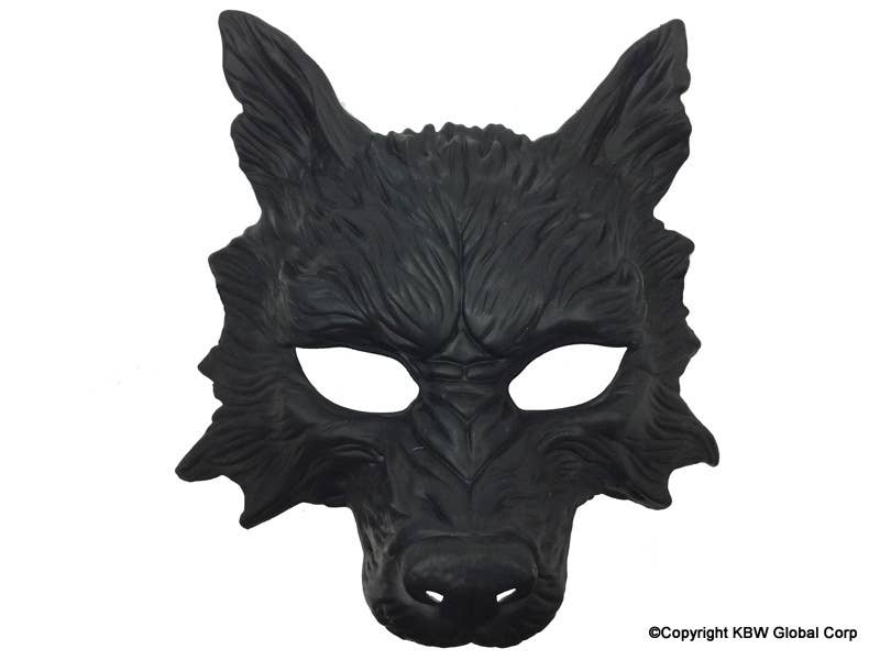 Matte Black Werewolf Mask
