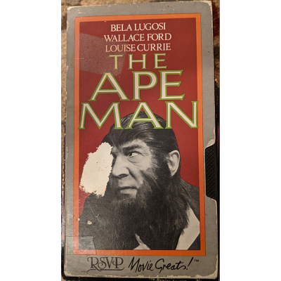 Ape Man, Bela Lugosi, Used VHS