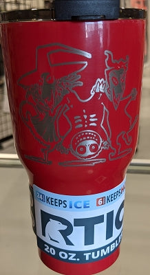 Halloween RTIC Double Wall Vacuum Insulated Tumbler, 20 oz, Red