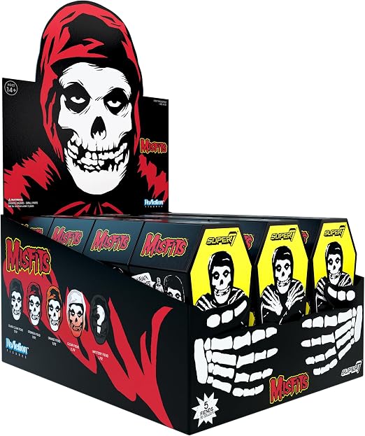Super7 Misfits Blind Box Flat - (12 Pack) 3.75" Misfits Action Figures Classic Music Collectibles and Retro Toys