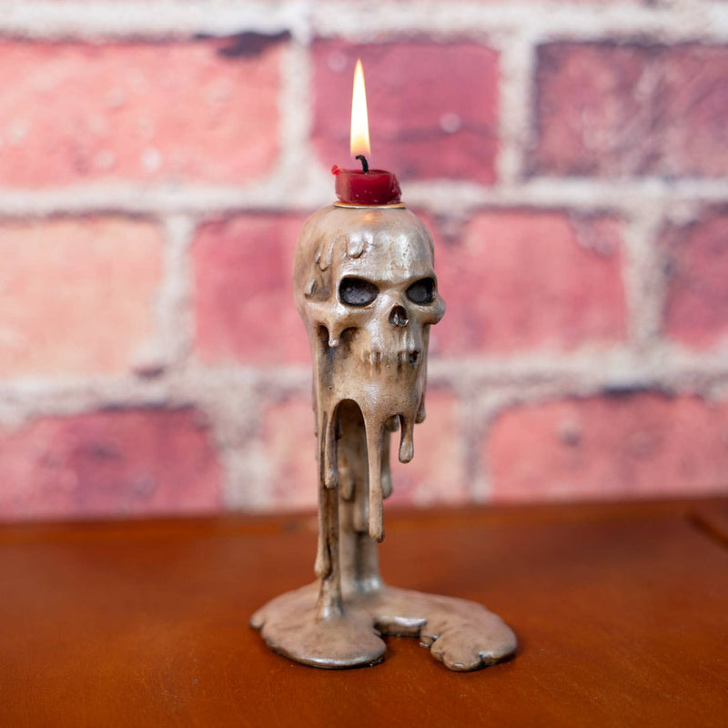 Wick of the Dammed Skull Candle Holder