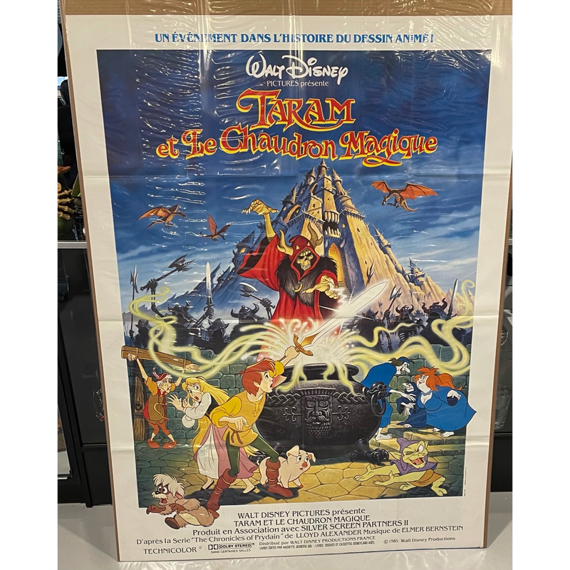 BLACK CAULDRON Poster French 1p 1985 first Walt Disney CG movie