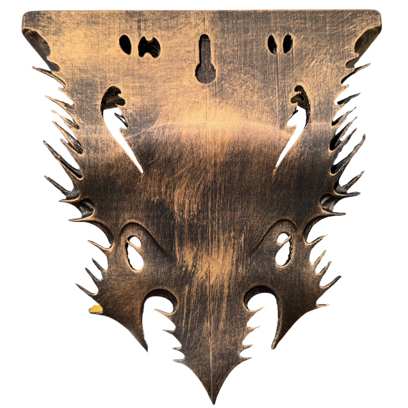 Bronze Giger Inspired 3D Printed Wall Mounted Shelf