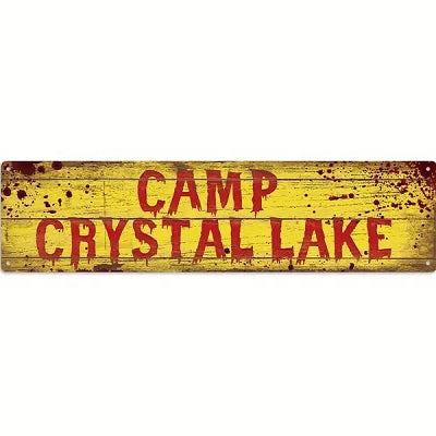 Camp Crystal Lake Metal Tin Sign