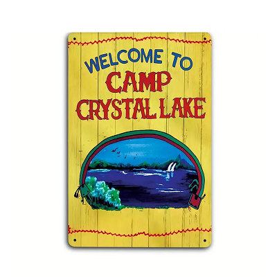  Camp Crystal Lake Metal Sign