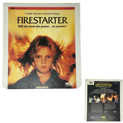 Firestarter CED Vintage SelectaVision Videodisc 1984 Horror Sci Fi Movie