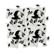 Black Raven & Rose Coaster Set