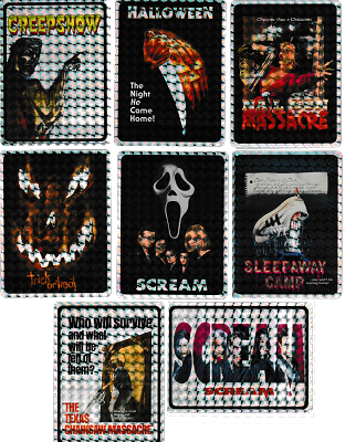 Retro Prismatic Horror Movie Stickers