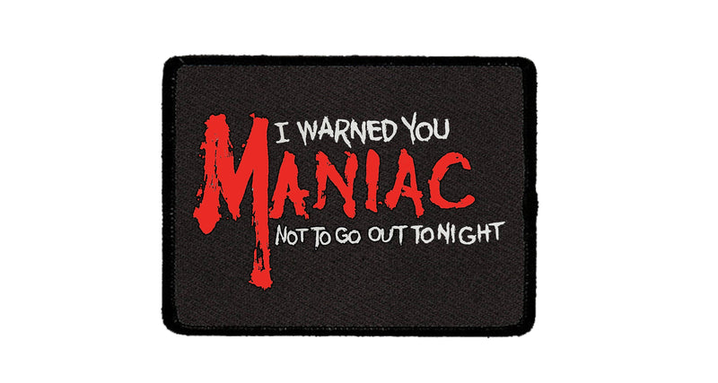 Maniac lettering patch