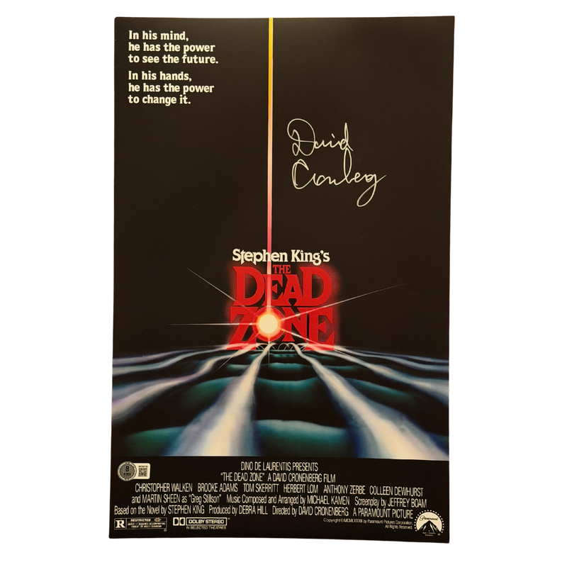 David Cronenberg Autographed The Dead Zone 11" x 17" Poster Beckett Authenticated