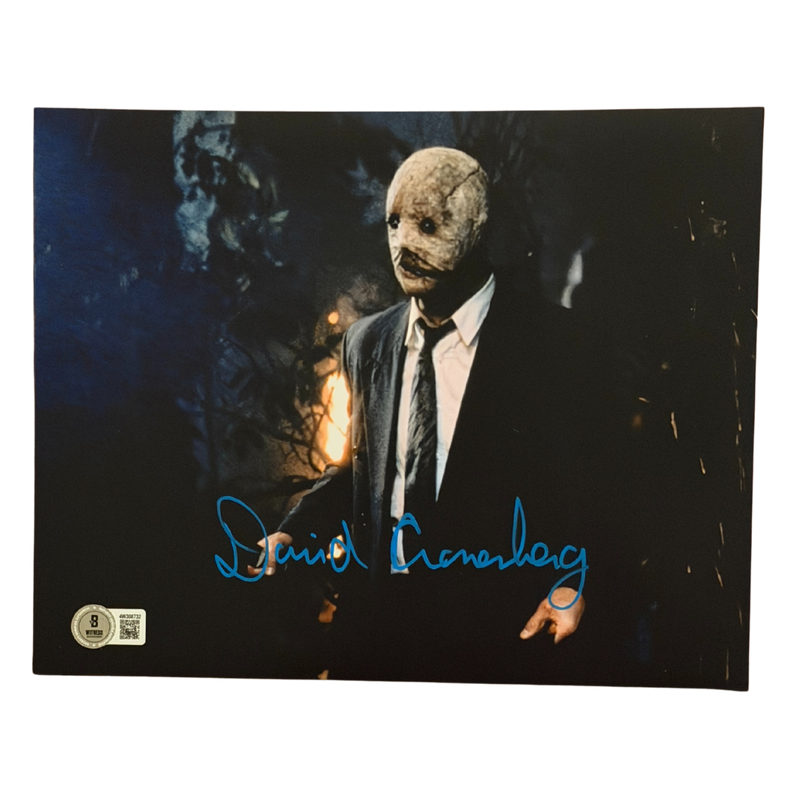 David Cronenberg Dr. Decker Masked Autographed Nightbreed  8" x 10" Poster Beckett Authenticated
