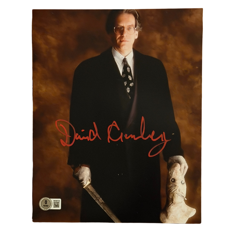 David Cronenberg Dr. Decker Unmasked Autographed Nightbreed  8" x 10" Poster Beckett Authenticated