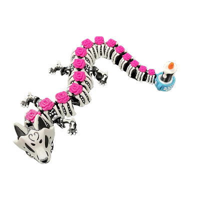 Day of the Dead Dragon 3D Printed Figure 15-Inch Sugar Skull Fantasy Decor Collectible