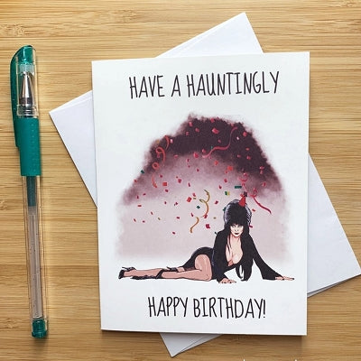 Elvira Cute Horror Birthday Card, Horror Birthday Gift Ideas