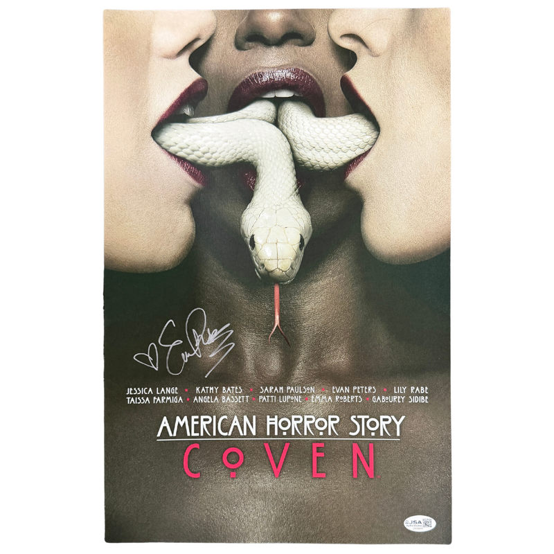 Emma Roberts Signed American Horror Story: Coven 11" x 17" Poster – Autographed Horror Collectible – JSA Authenticated