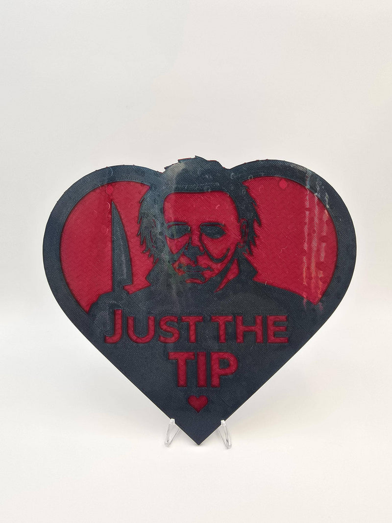 Horror Heart "Just The Tip" Knife Inspired 3D Wall Art
