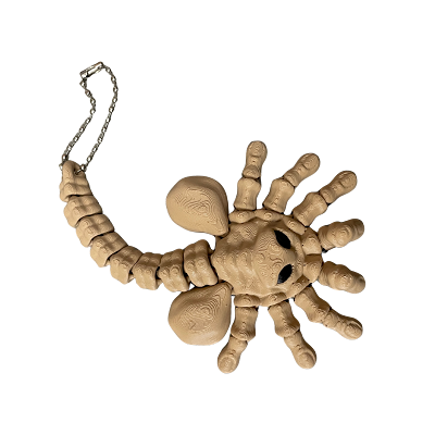 Alien Facehugger 3D Printed Keychain