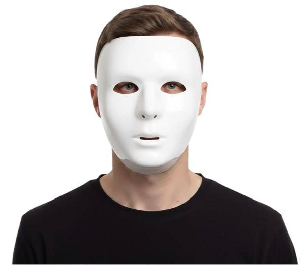 White Full Face Mask