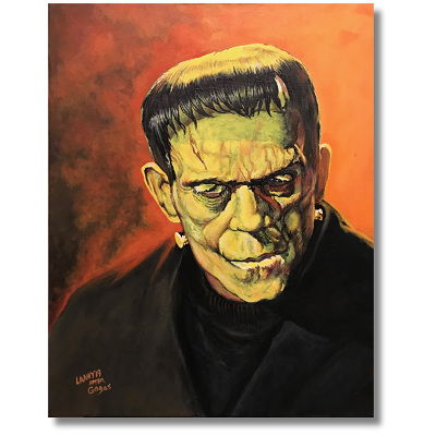 Frankenstein Art Print by Lanny Lathem 11x17 Tribute to Basil Gogos & Boris Karloff's Iconic Monster