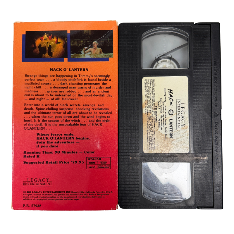 Hack-O-Lantern (1988) Legacy Entertainment VHS – Rare Pre-Owned Horror Video
