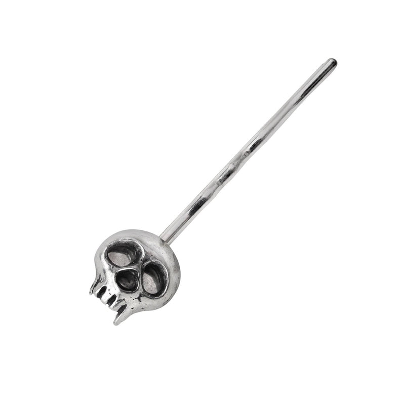 Skully Hair Grip Pewter