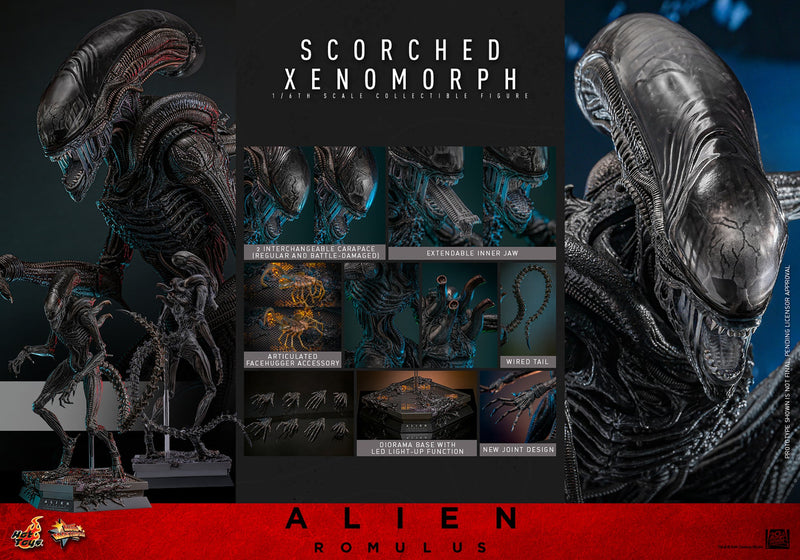 Alien Romulus Scorched Xenomorph 17" Sixth Scale Action Figure Hot Toys