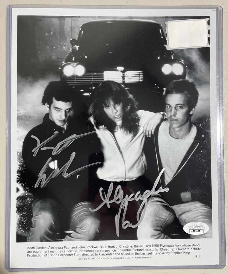 John Carpenter's Christine JSA Authenticated Autographed Keith Gordon Alexandra Paul