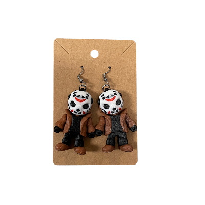  Jason Voorhees Friday the 13th 3D Printed Earrings Horror Movie Jewelry
