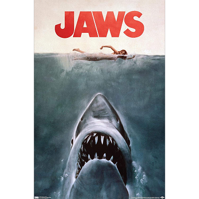  Jaws (1975) Movie Poster - 24x36 Horror / Thriller Wall Art