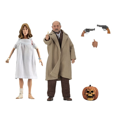 Halloween 2 (1981) 8" Clothed fig - Loomis & Laurie 2pk NECA Action Figures