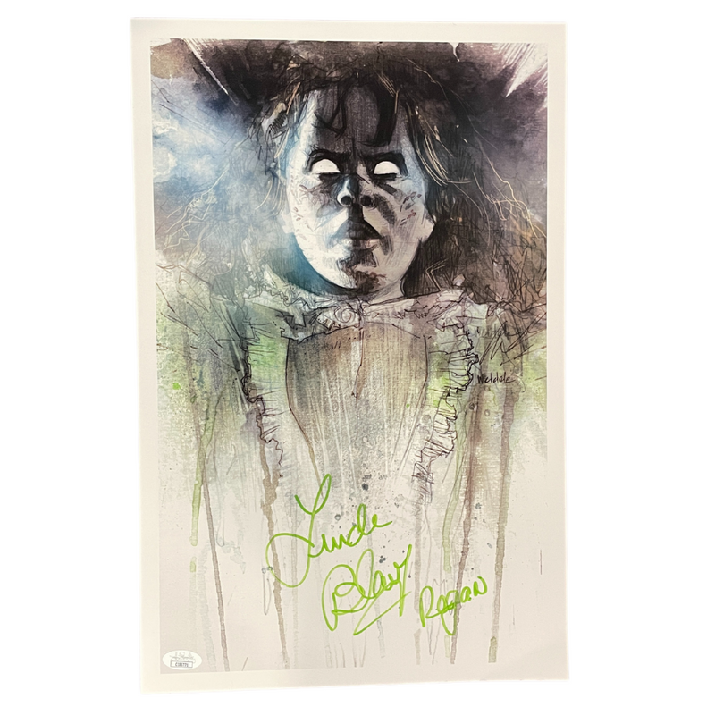 Linda Blair Signed The Exorcist 11x17 Print - Authentic Autograph with JSA Certificate of Authenticity (COA)