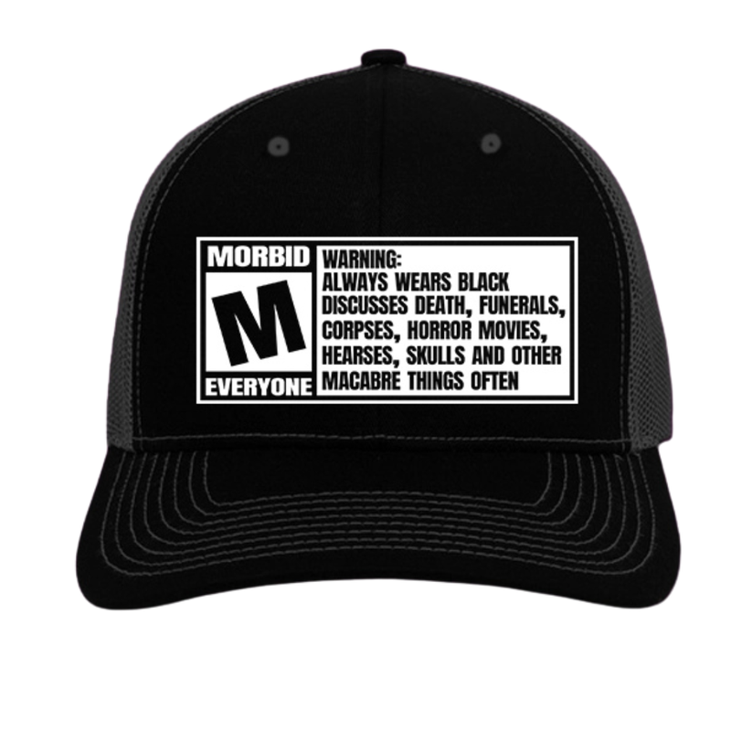 Rated Morbid Horror Trucker Hat – Macabre Snapback Cap