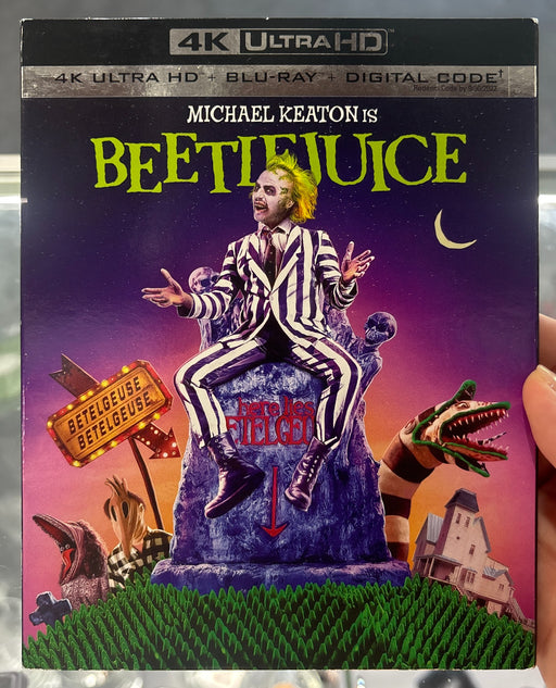 Beetlejuice (1988) – 4K Ultra HD + Blu-ray cover, actual item photograph