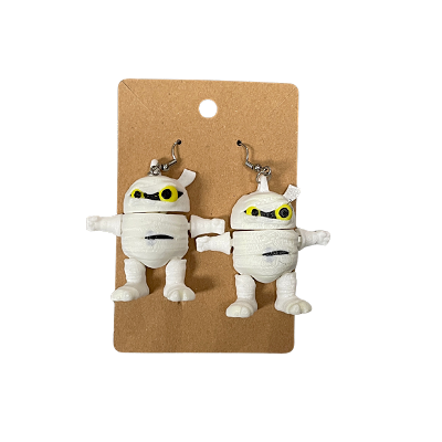 The Mummy 3D Printed Earrings – Horror Movie Jewelry