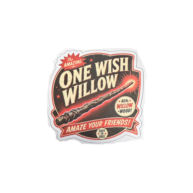 One Wish Willow Sticker 3"x3"