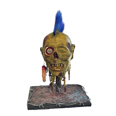 Return of the Living Dead Custom Mohawk Zombie Signed by Thom Matthews