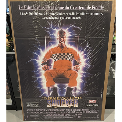 SHOCKER French 1p Poster 1990 Wes Craven, Mitch Pileggi