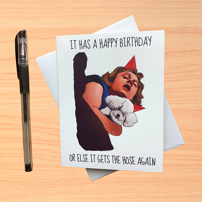 Buffalo Bill 'it Has A Happy Birthday' Card, Horror Card