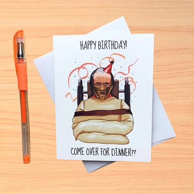 Creepy Hannibal Silence of the Lambs Birthday Card