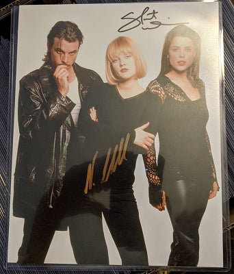 Neve Campbell & Skeet Ulrich Scream Duo Autographed Trio Photo