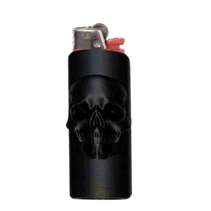 3D Printed Skull Bic Lighter Sleeve – Horror Lighter Case Accessory
