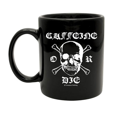Sourpuss Caffeine Or Die Mug Black