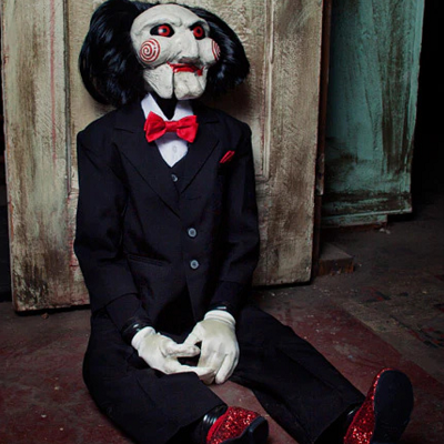 SAW Billy Puppet Prop – Official Horror Movie Replica | Jigsaw Billy Collectible Display Figure