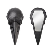 Raven Skull Hand Mirror - Black