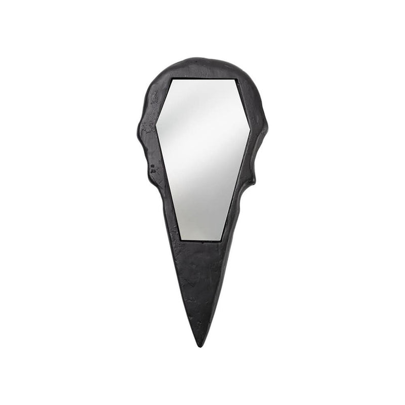 Raven Skull Hand Mirror - Black