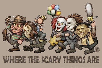 Where The Scary Things Are, 24 x 36 inch Poster